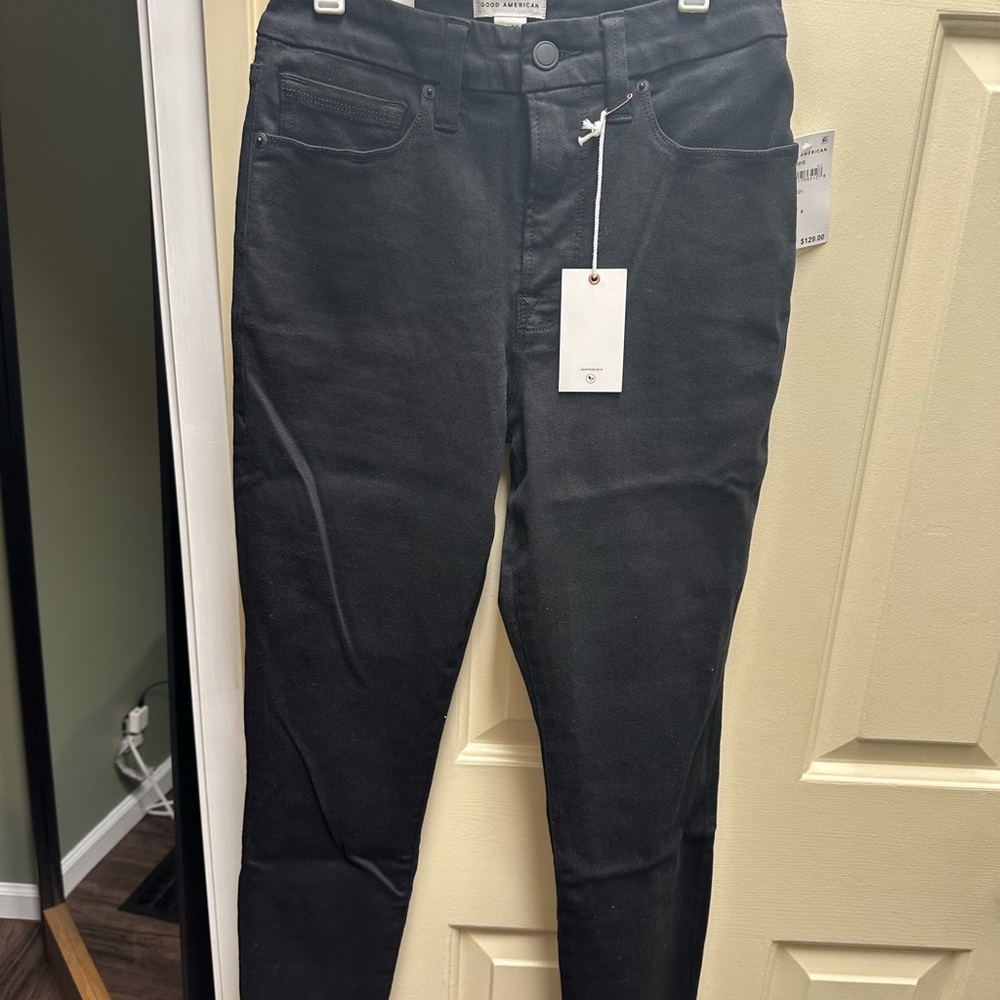 Good American Black High-Rise Jeans